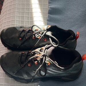 Black and Orange Athletic Shoes